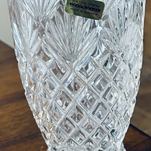 Vintage Imperial Hand Cut Crystal Vase 7.2”H Made In Slovakia Discontinued - Picture 5 of 9